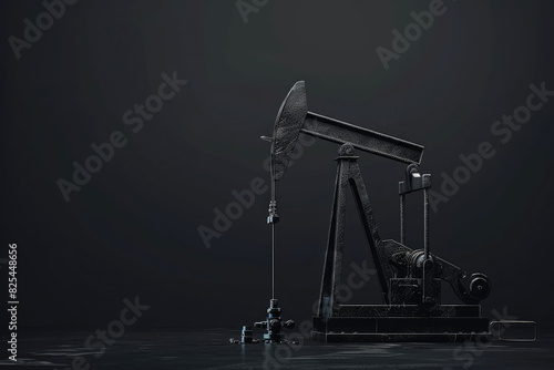 Black oil pump on dark back...