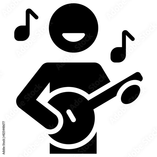 banjo solid icon