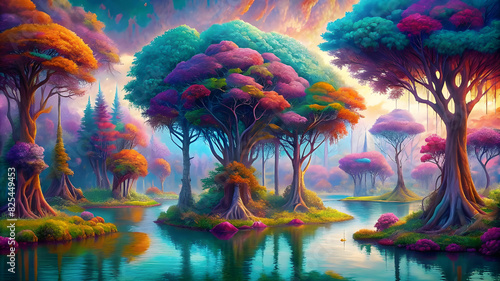 immerse yourself in the surreal beauty of colorful