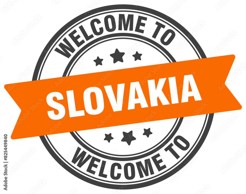 Fototapeta premium Welcome to Slovakia stamp. Slovakia round sign