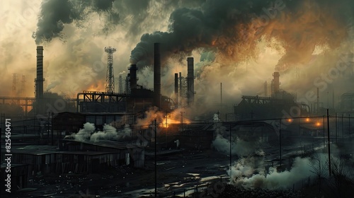  Industrial Pollution  Ultra-Realistic Scene of a Polluted Factory