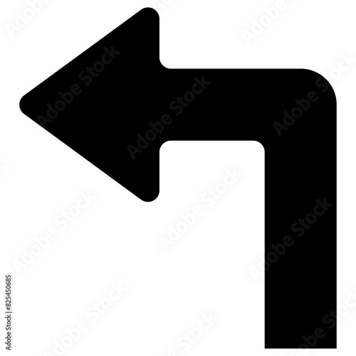 turn left solid icon