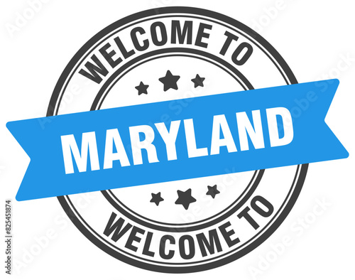 Free Download Welcome to Maryland stamp. Maryland round sign - GFXLoad