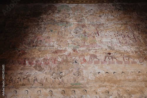 Bagan temple murals depicting Buddhist tales photo