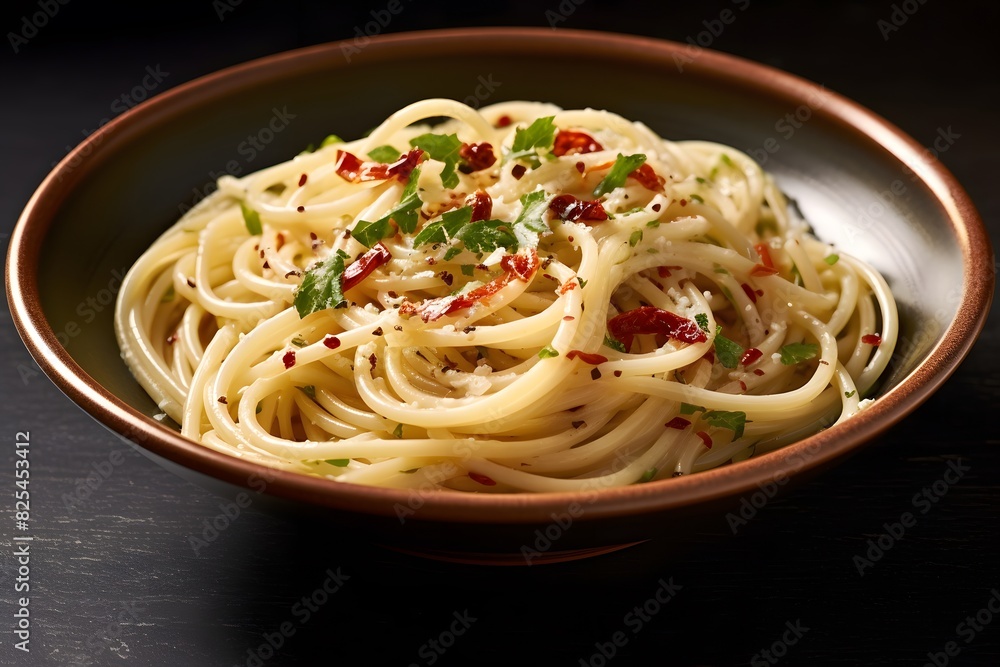 Classic Italian pasta dish with spaghetti, pancetta, and fresh herbs. Classic Italian pasta dish with spaghetti, pancetta, and fresh herbs.