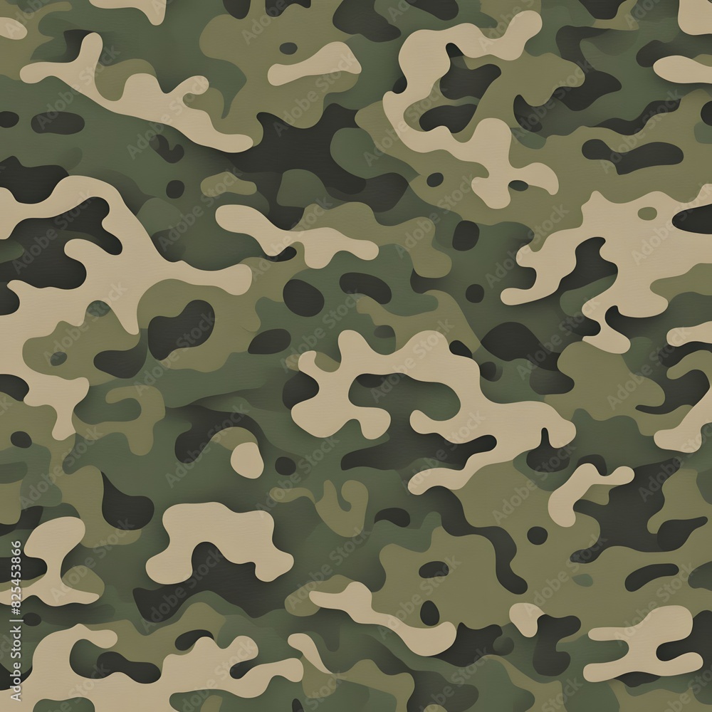Naklejka premium Camouflage background, military texture, forest camouflage pattern, hunting design