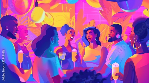 captures community and connection at a party