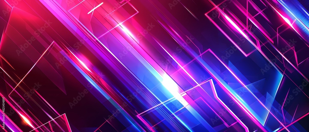 Abstract neon lines background with pink and blue colors. Abstract neon lines background with pink and blue colors.