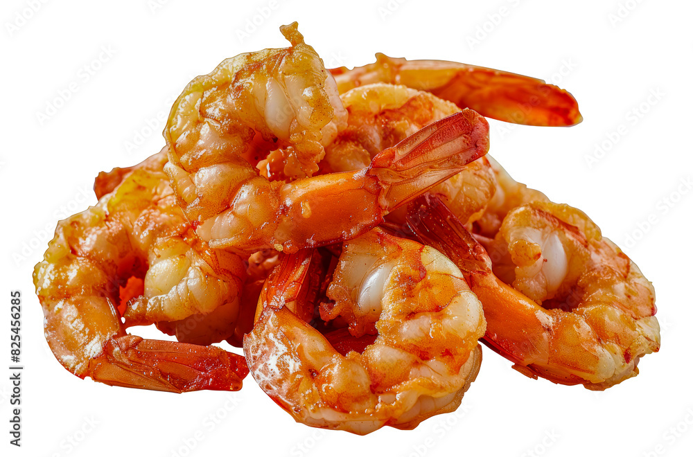 Pile of crispy fried shrimps, cut out - stock png. Pile of crispy fried shrimps, cut out - stock png.