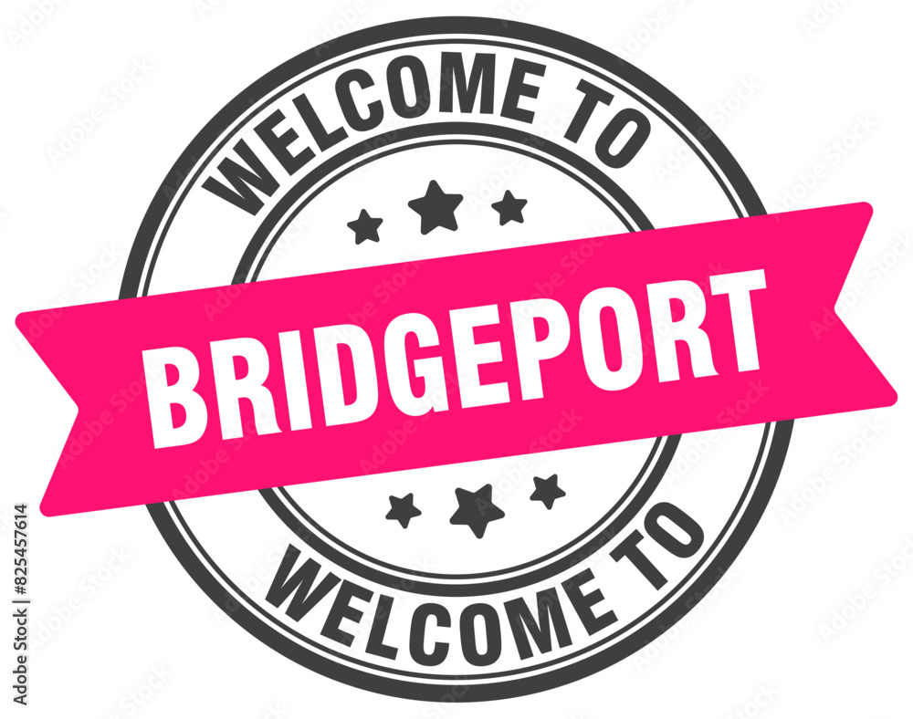 Welcome to Bridgeport stamp. Bridgeport round sign