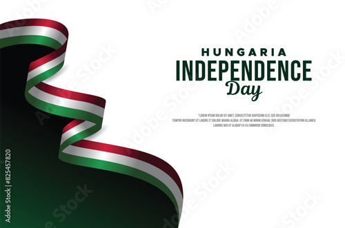 Hungaria Independence Day Design Illustration photo