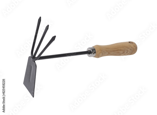 Bild auf Leinwand Hand hoe isolated on white background