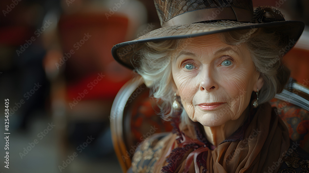 Close-up Portrait of an Elderly Woman with a Concerned Expression Close-up Portrait of an Elderly Woman with a Concerned Expression
