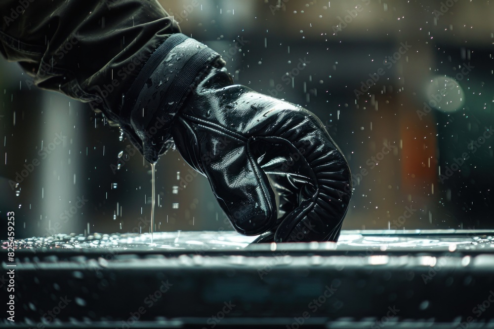 A person's hand is touching a wet surface A person's hand is touching a wet surface