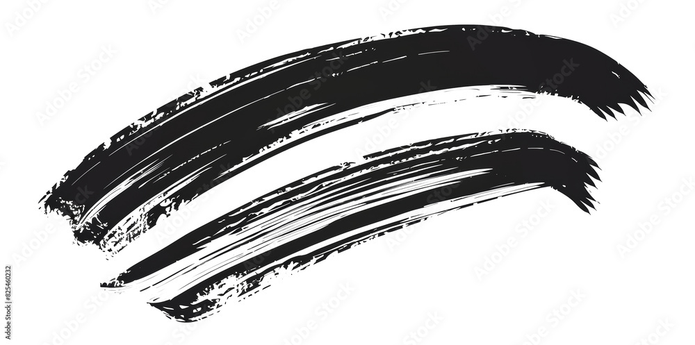 Abstract black brush stroke, cut out - stock png. Abstract black brush stroke, cut out - stock png.