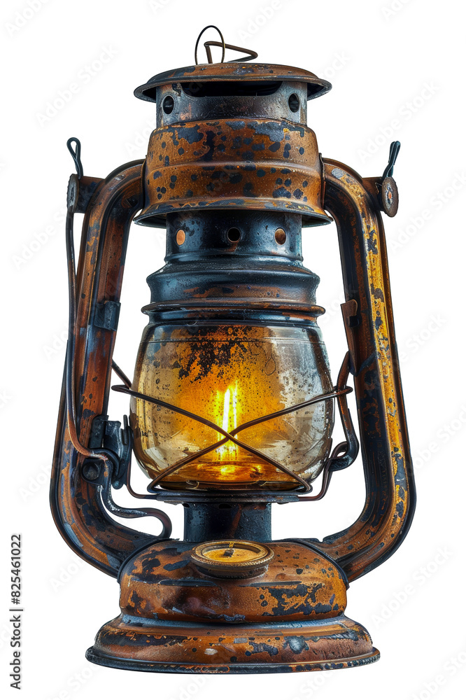 Rustic lantern with glowing candle, cut out - stock png. Rustic lantern with glowing candle, cut out - stock png.