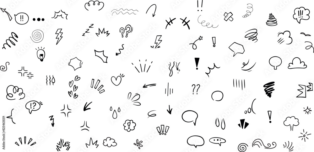 Line movement element, emotion effect decoration icon