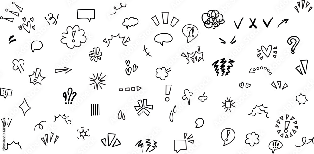 Line movement element, emotion effect decoration icon Line movement element, emotion effect decoration icon