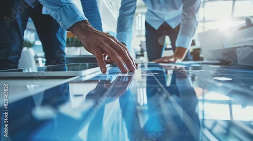 Team Meeting on Solar Panel Installation - Generative AI