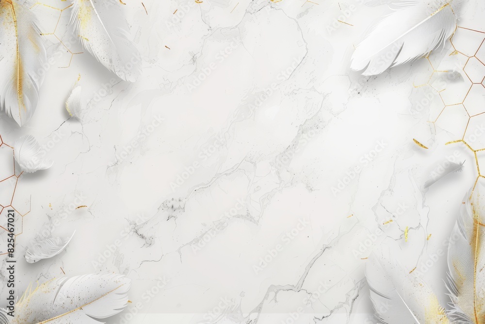 Fototapeta premium Elegant marble with delicate yellow accents