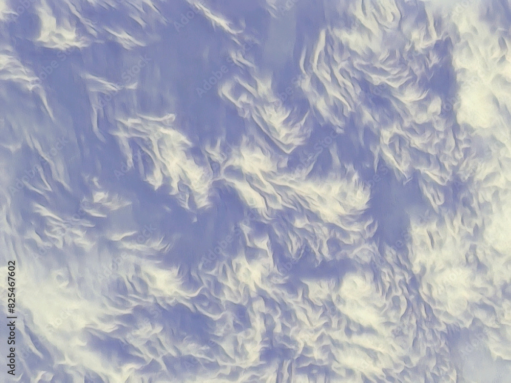 Fototapeta premium Blue sky background with fluffy feathery clouds