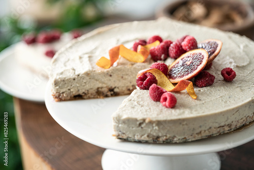 Healthy Vegan Raw Cashew Cheesecake photo
