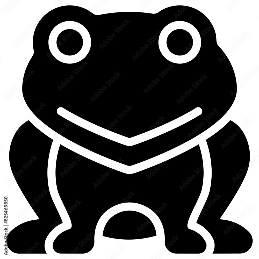 Obraz premium frog solid icon