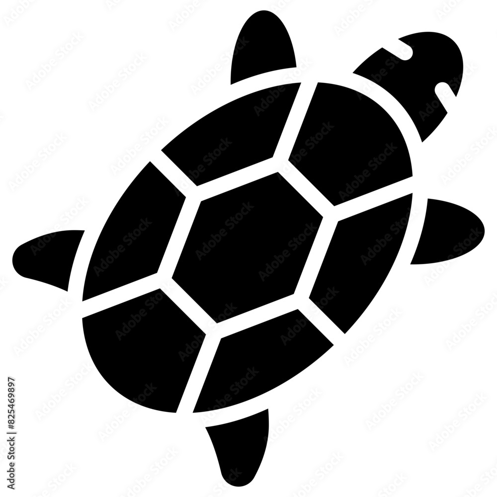 Obraz premium turtle solid icon