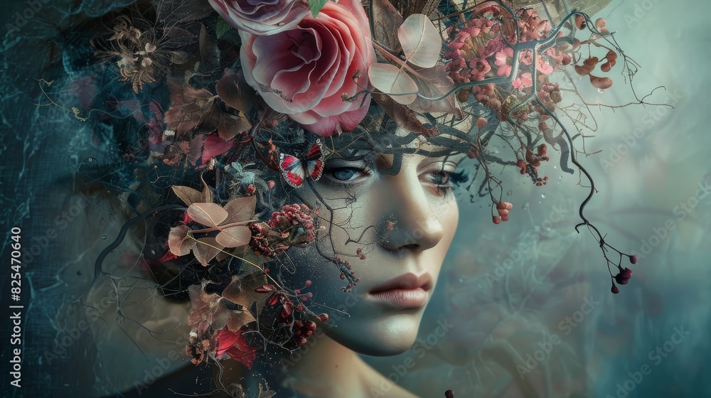 Imaginative concept exploring beauty beyond appearance Imaginative concept exploring beauty beyond appearance
