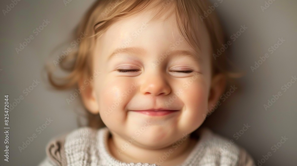 Happy smiling baby with plain background Happy smiling baby with plain background