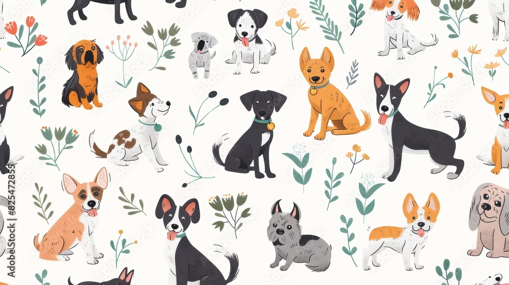 Vector illustration collection of cute dog Vector illustration collection of cute dog