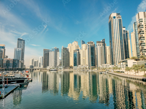 Dubai Marina and City Skyline