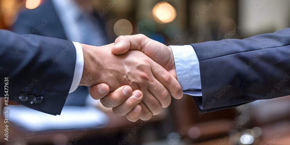 Attorney and client shaking hands in a law office setting. Concept Lawyers, Legal Services, Law Firm, Handshake, Attorney-client Relationship