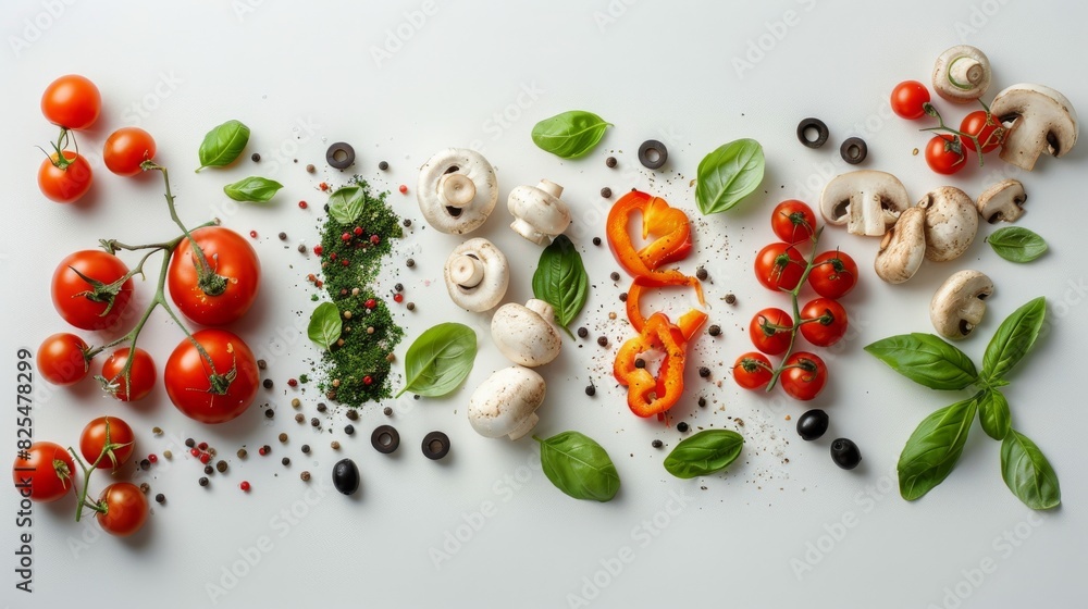 Assorted Vegetables Arranged on White Surface