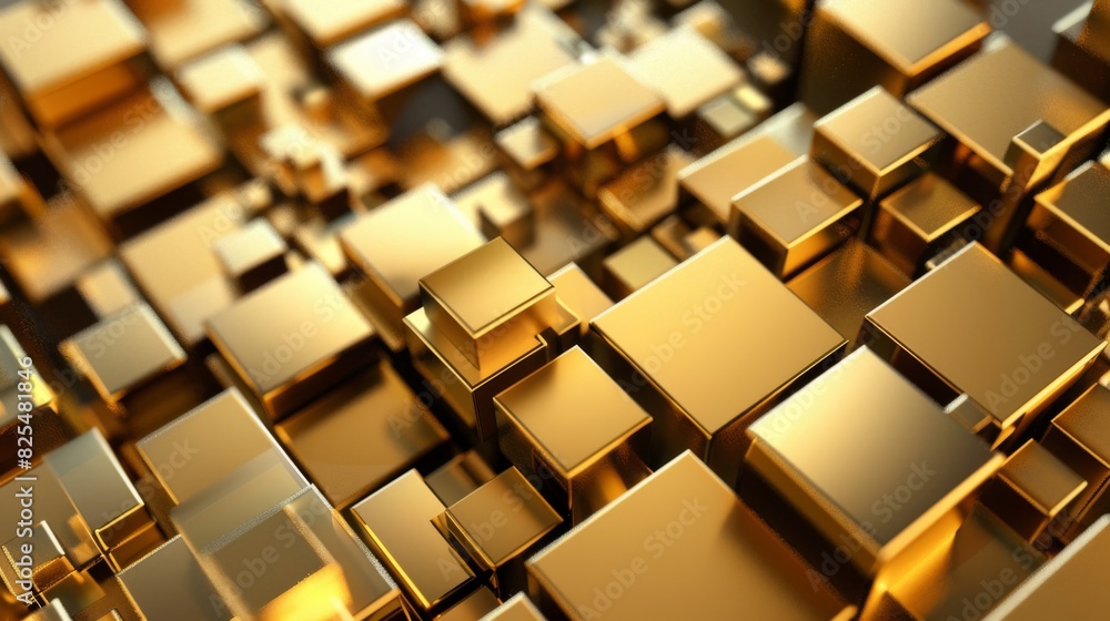 High-quality luxury abstract background with gold geometric square designs High-quality luxury abstract background with gold geometric square designs