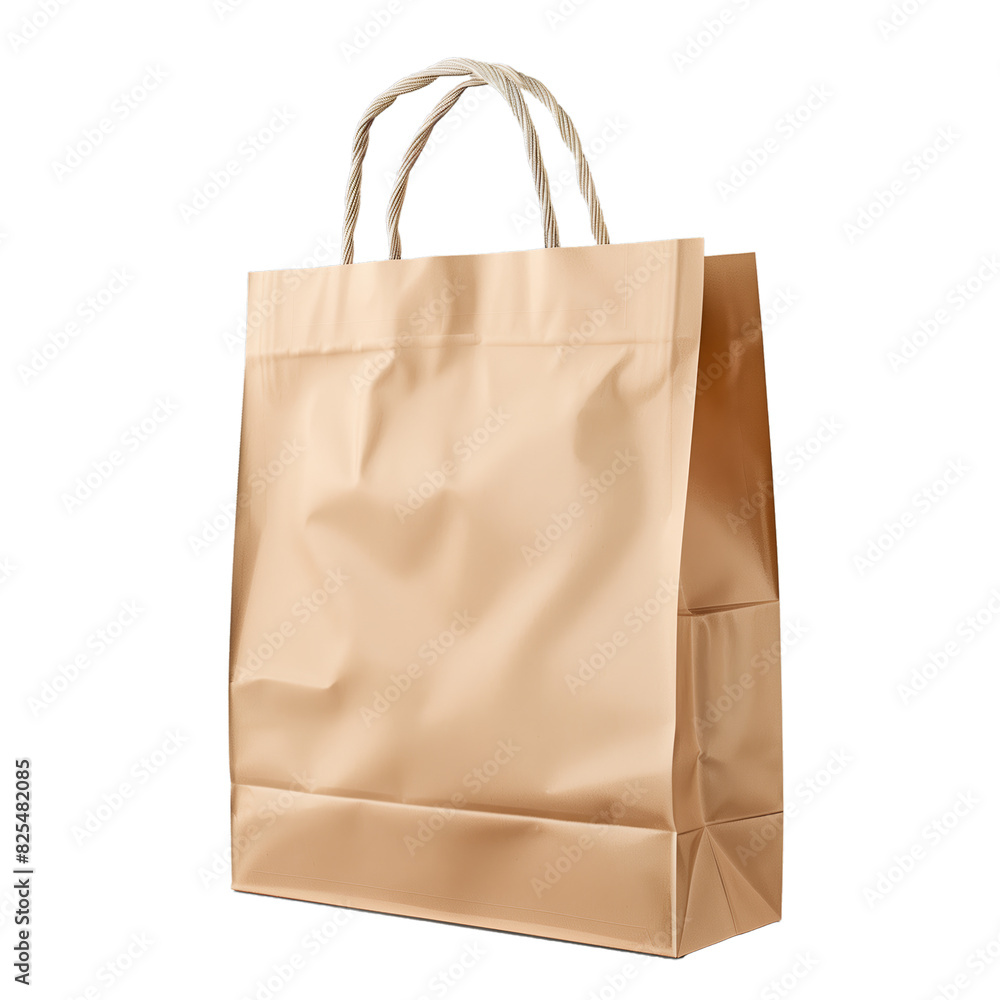 Blank Brown paper bag . Mock-up isolated on transparent background, cut out Blank Brown paper bag . Mock-up isolated on transparent background, cut out