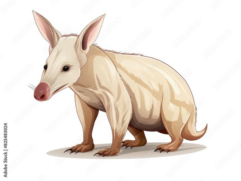 Aardvark illustration isolated on white background
