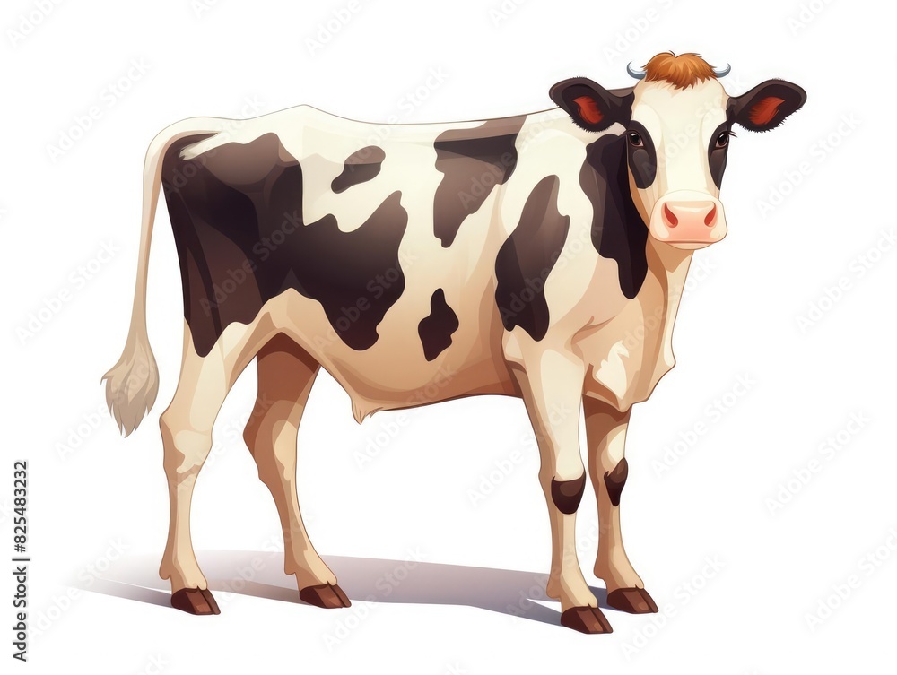 Cow illustration isolated on white background