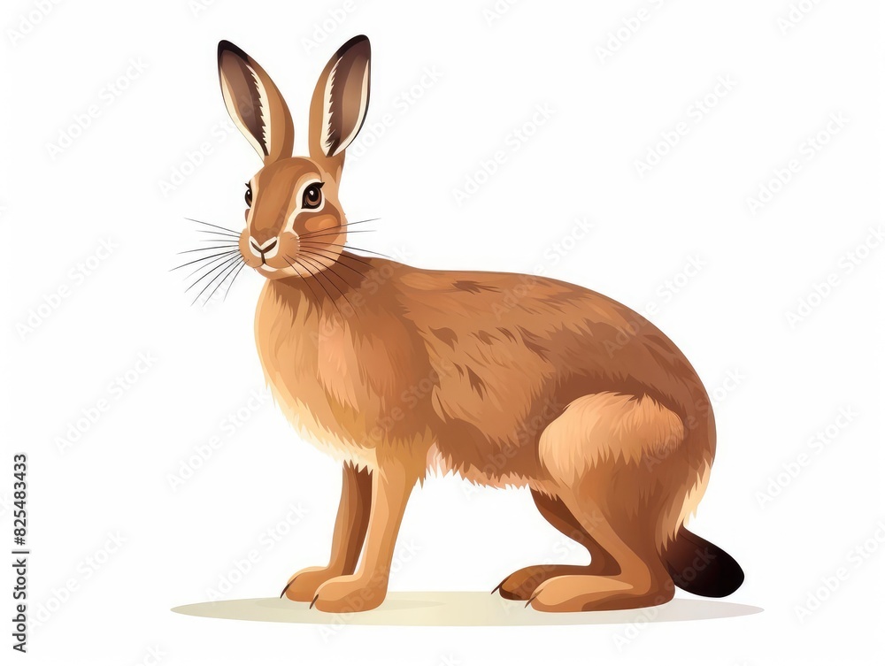 Obraz premium Hare illustration isolated on white background