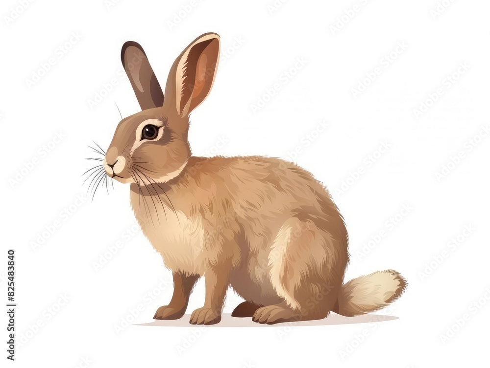 Rabbit illustration isolated on white background Rabbit illustration isolated on white background