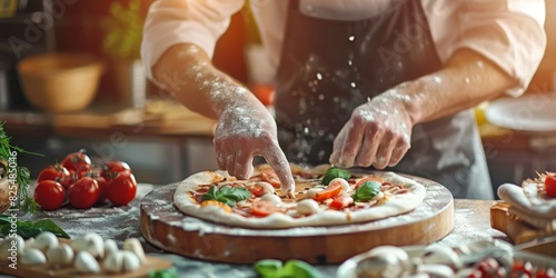 chef makes pizza Generative AI