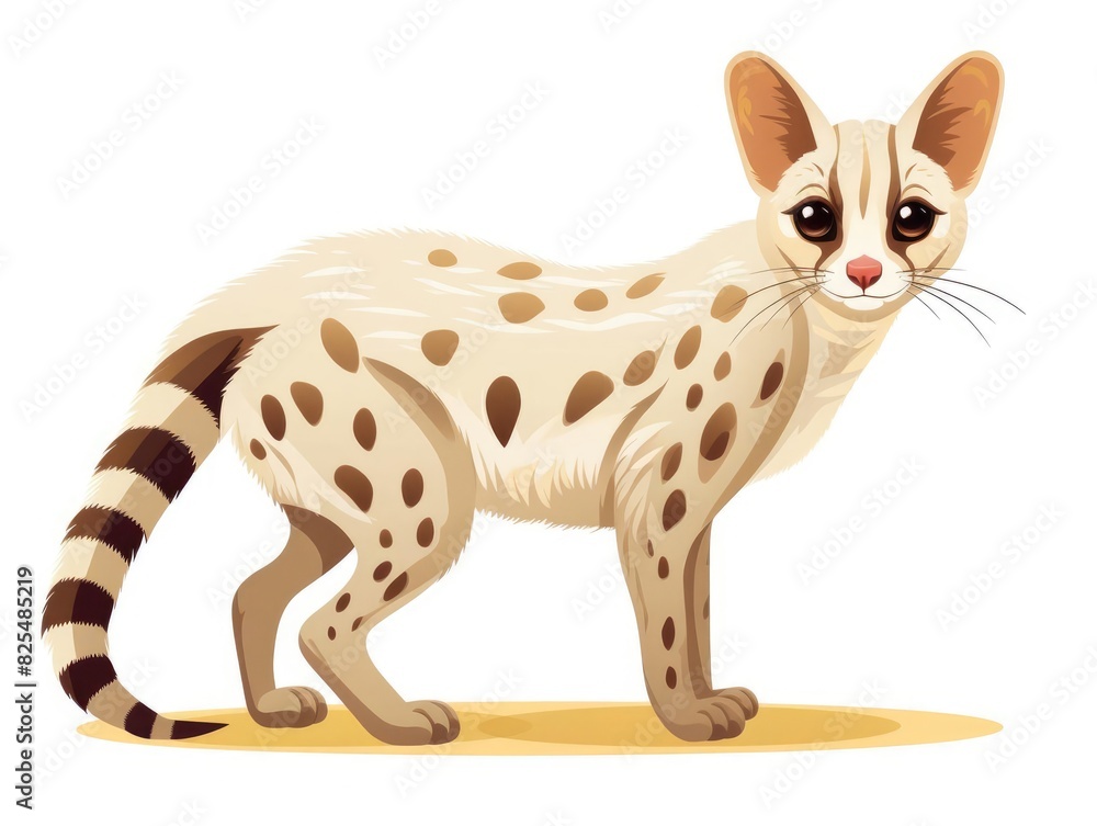 Fototapeta premium Genet illustration isolated on white background