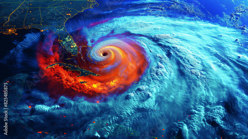 Radar Satellite View of Hurricane photo