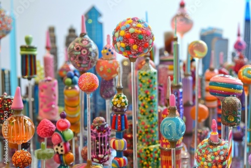 Wallpaper Mural Whimsical display of colorful, imaginative candy art pieces in a variety of shapes and sizes Torontodigital.ca