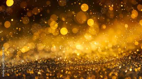 Blurry Gold Glitter Background