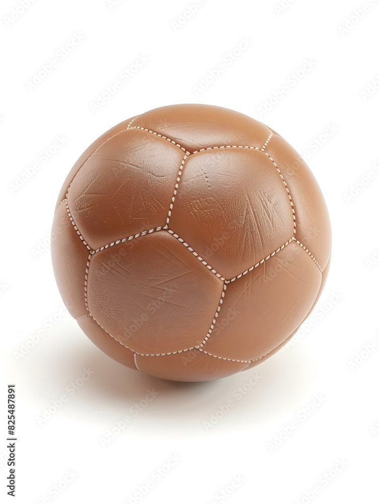 Isolated light brown Soccer Ball on a white Background Isolated light brown Soccer Ball on a white Background