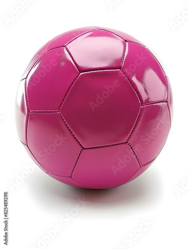 Isolated magenta Soccer Ball on a white Background