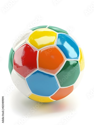 Isolated multicolor Soccer Ball on a white Background