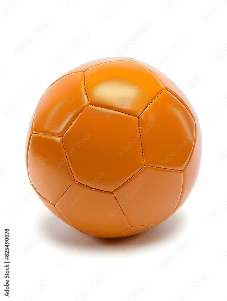 Isolated orange Soccer Ball on a white Background Isolated orange Soccer Ball on a white Background
