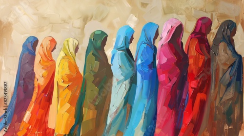 Simple portrayal of the ten virgins photo